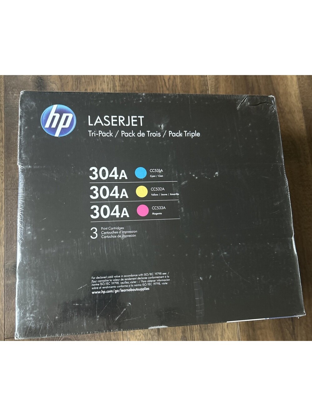 Genuine HP 304A CF340A LaserJet Toner Tri-Color Set CC531A/CC532A/CC533A CYM NEW